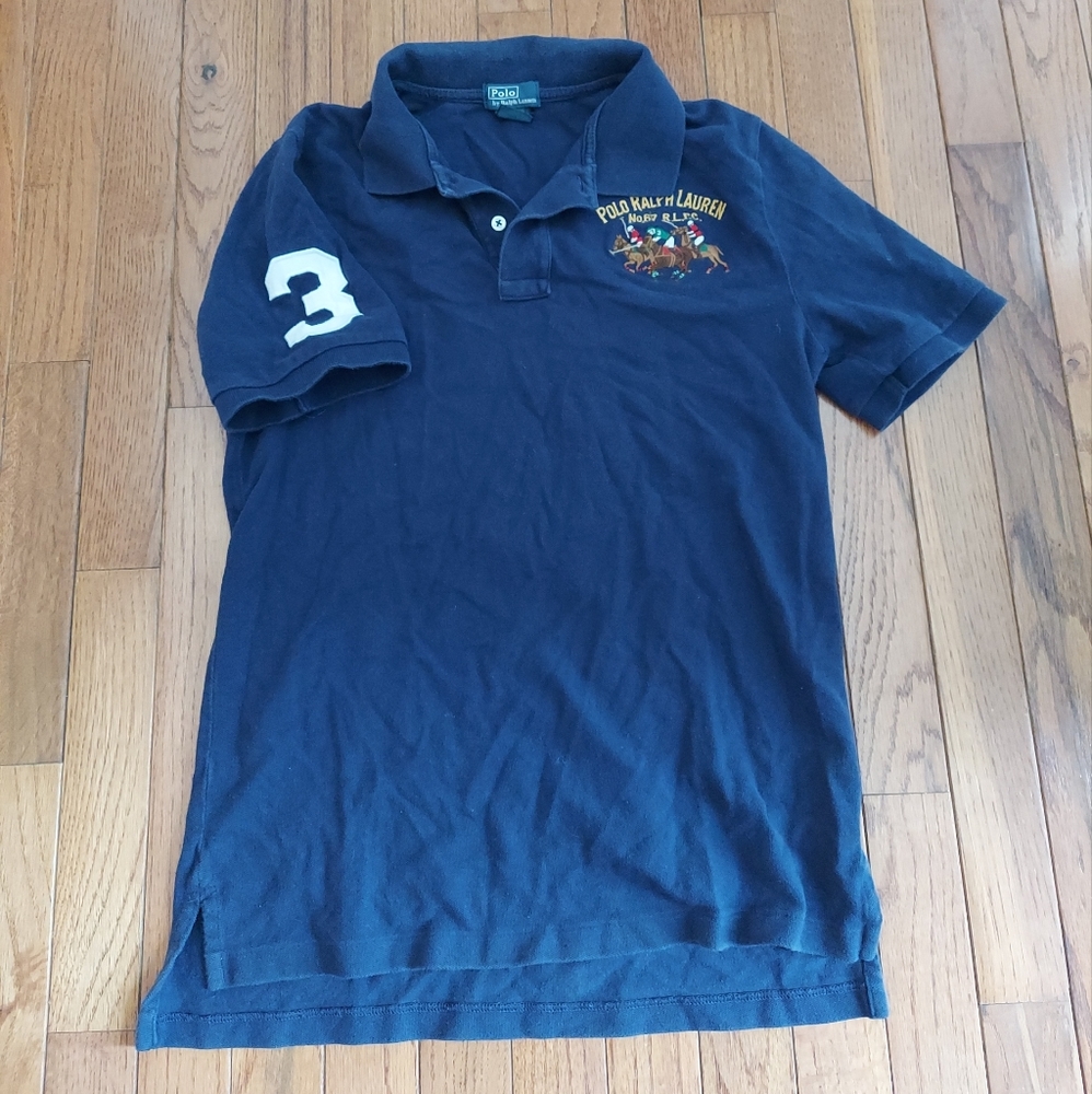 Boys Ralph Lauren navy Polo Shirt  Size 14-16 Pre-owned